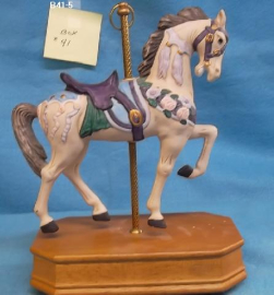 Light Gray Carousel Horse
