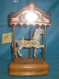 T. Fraley white horse with rounding board