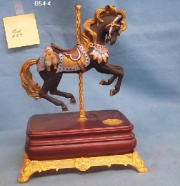 U.S. Gifts Black Carousel Horse