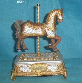 Armored Carousel Horse Music Box