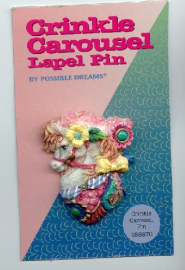 Crinkle carousel lapel pin