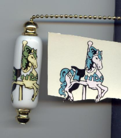 White horse fan pull