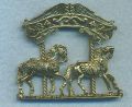 Gold Tone Carousel Pin