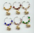 Wine charms-gold horse
